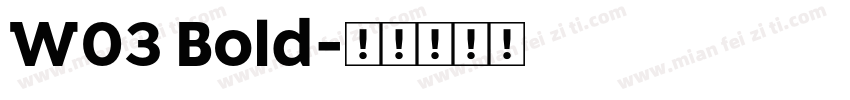 W03 Bold字体转换